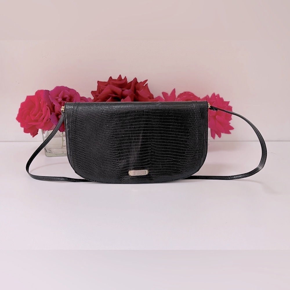Palizzio Vintage Lizard Embossed Genuine Leather Bag